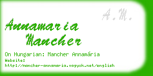annamaria mancher business card